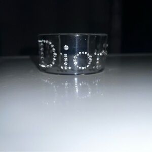 Dior clear cuff bracelet with Crystal Accents vintage. All crystals intact!!!!